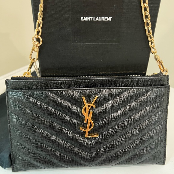YSL black clutch & crossbody - Picture 11 of 13